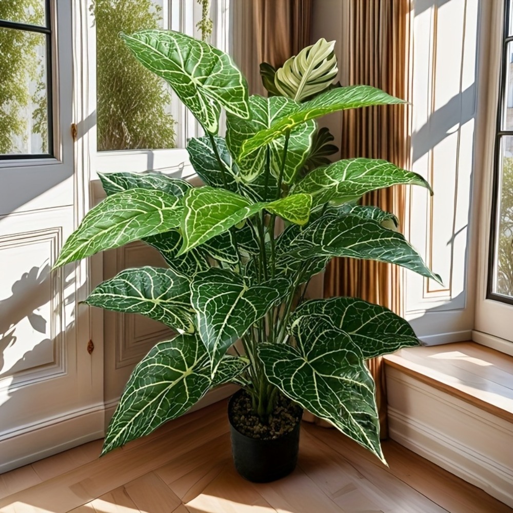 ใบไม้เทียมสีเขียว 1 ชิ้น 24 ใบ - Monstera Adansonii บทวิจารณ์และราคา